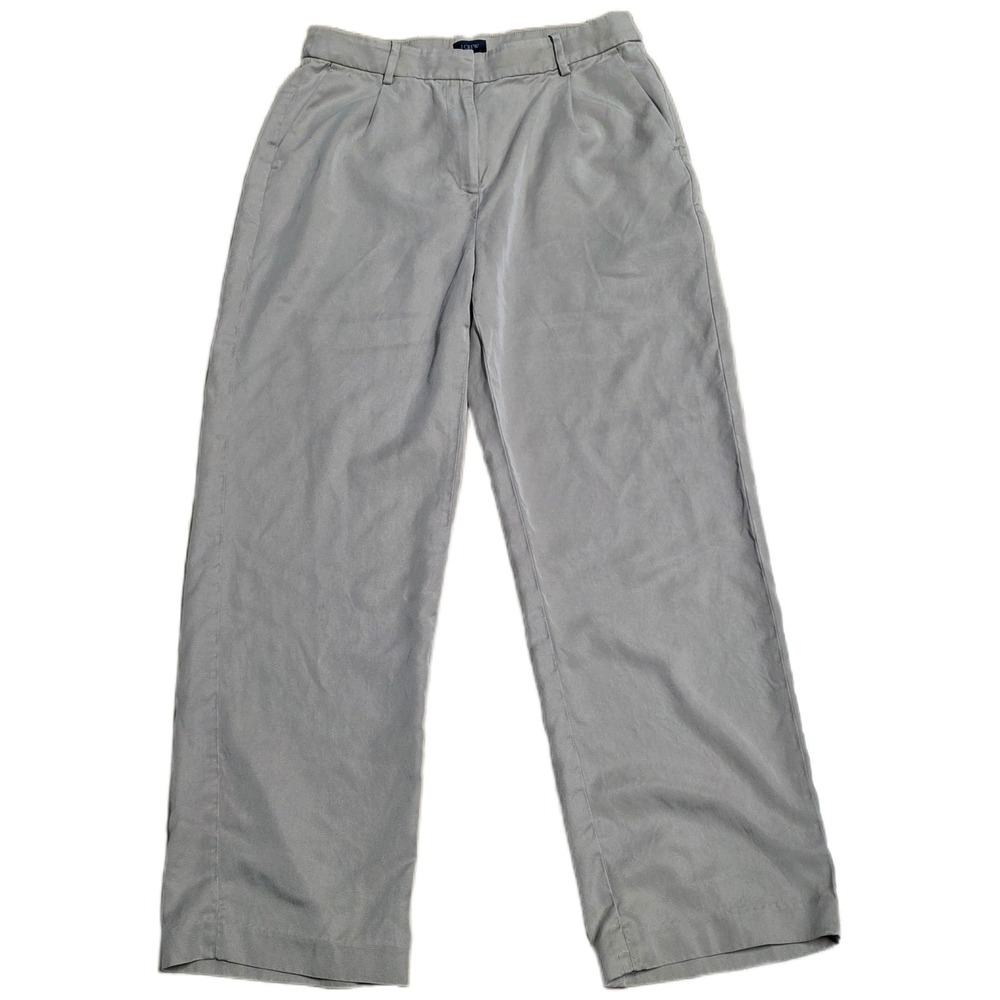 J. Crew Tencel Pants Women's Size 4 Khaki Pleated Front